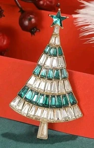 Weihnachtsbaum Brosche Anstecknadel Modeschmuck NEU kostenloser Versand 2,5 Zoll - Bild 1 von 1