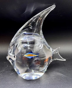 Murano Glass Raffaeli For Ogetti Fish Within a Fish Aquarium Paperweight Signed - Picture 1 of 12