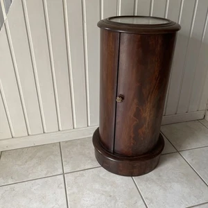 Vintage Antik Trommelschrank Nussbaum Mit Marmorplatte - Bild 1 von 14