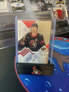 2023-24 Upper Deck Premier Brady Tkachuk Premier Precipice Auto 04/10 - Picture 1 of 3