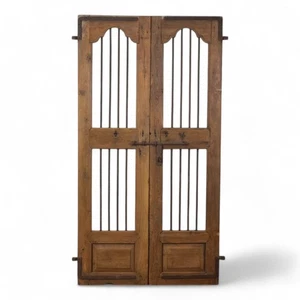Pair of Antique Vintage Indian Doors Shutters - Picture 1 of 5