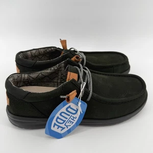 Hey Dude Wally Grip Craft Leder schwarz Halbschuhe Herren Größe 11 Freizeitschuhe NEU - Bild 1 von 10