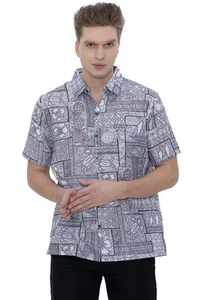 HAPPY BAY Mens Hawaiian Shirts Short Sleeve Button Down Shirt Men's Casual - Picture 1 of 3