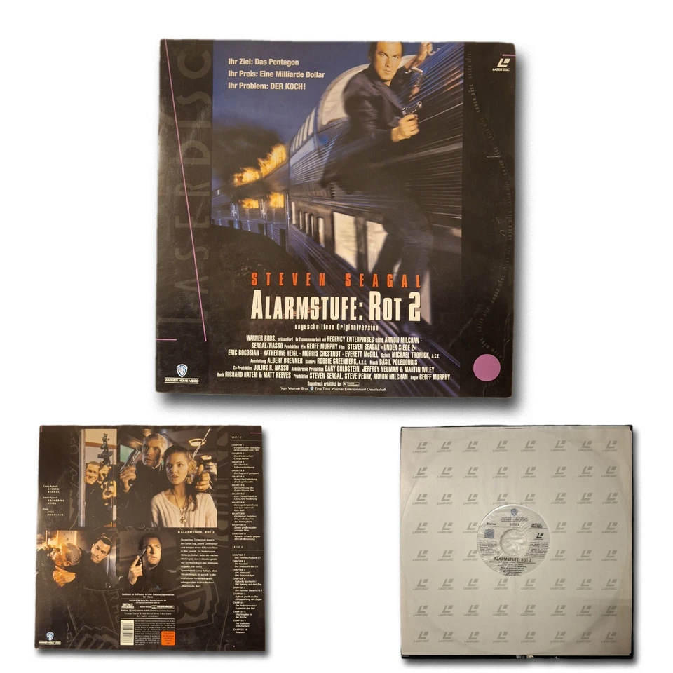 Laserdisc – Steven SEAGAL - ALARMSTUFE ROT 2 – Actionfilm – sehr guter Zustand - Bild 1 von 4