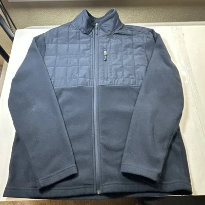 Chaqueta polar Free Country para hombre cremallera completa azul marino grande/42-44 #0727 Foto 1 de 4