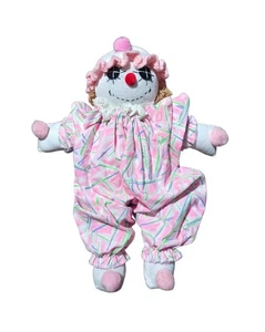 Vintage einzigartige Sockenclown Puppe 14 Zoll Plüschtier um 1980 | Beschreibung lesen. - Bild 1 von 12