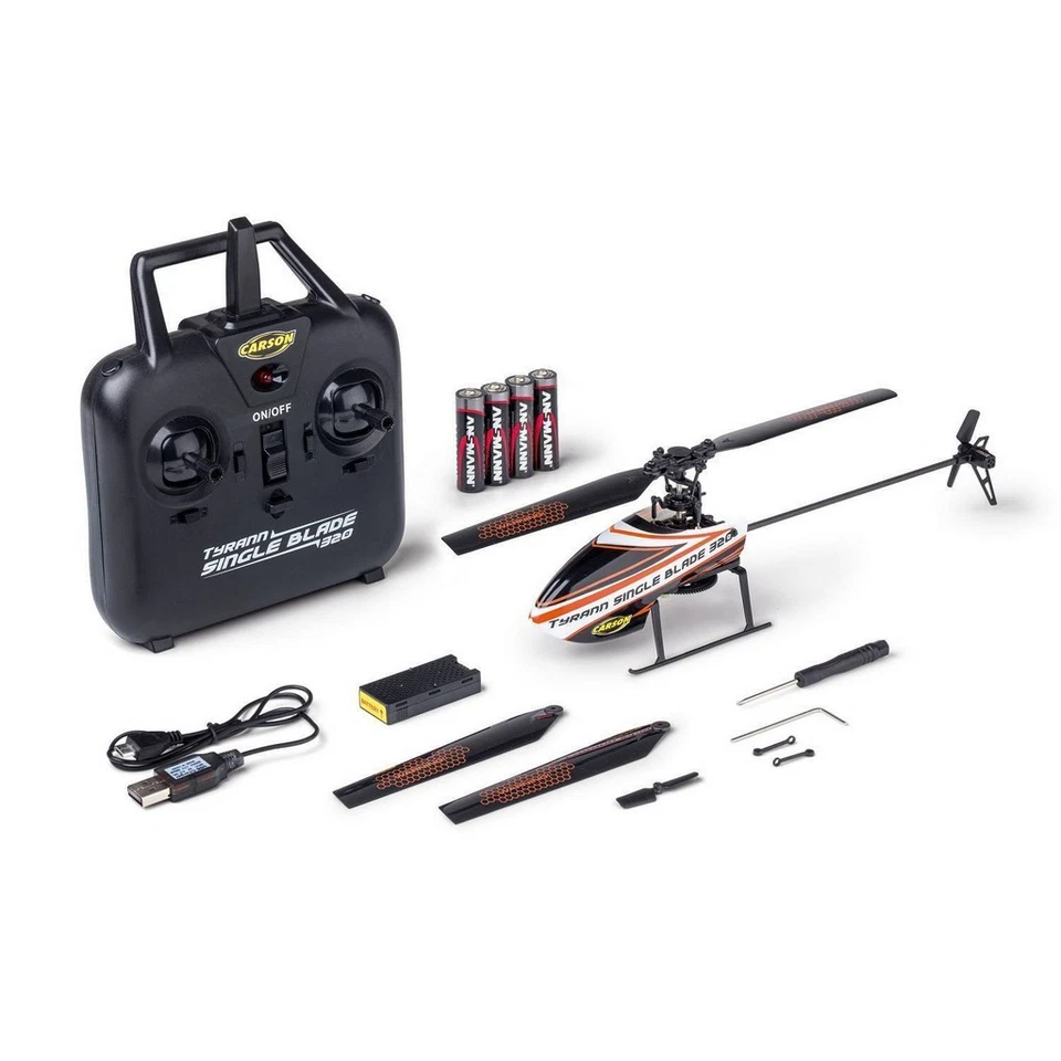 Carson 507170 Tyrann Single Blade 320 2,4GHz Hubschrauber 100% RTF 500507170 ora - Bild 1 von 1