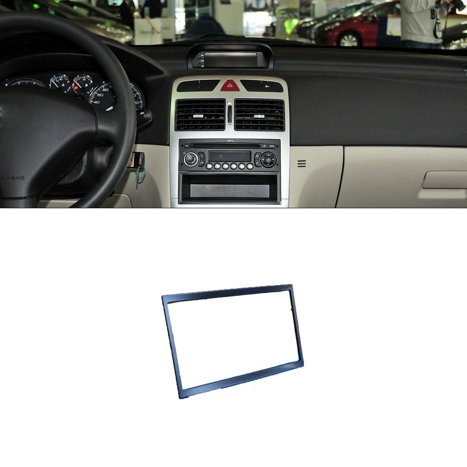 Radio Surround Fasica Panel Frame Trim Dash Kit Fit For Peugeot 307 - Image 1 of 1
