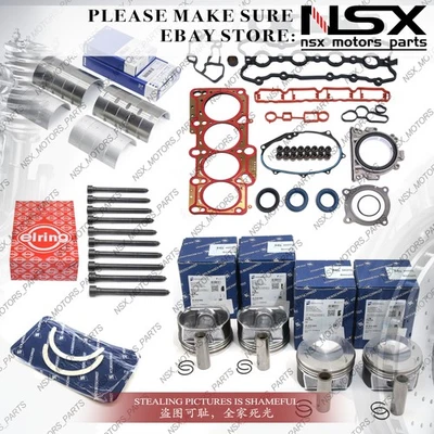 Engine Rebuild Overhaul Kit Pistons Seals for Audi A3 A4 VW 2.0T BWA BPY EA113 Foto 1 de 4