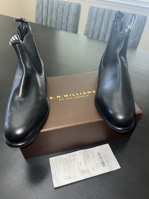 R.M. Botas de cuero Williams para hombre Comfort Turnout Chelsea botas negras Foto 1 de 4