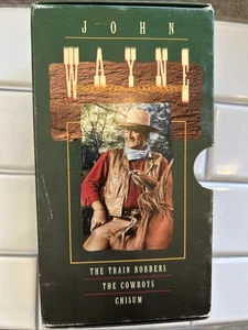 john wayne vhs collection Train Robbers Cowboys Chisum Western Classic - Picture 1 of 5