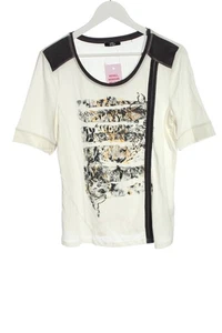 BIBA Camiseta estampada Mujeres Camisa Talla EU 34 blanco-negro-crema - Imagen 1 de 5