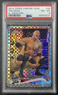 THE ROCK PSA 8 2014 TOPPS WWE #40 X-FRACTOR REFRACTOR 231 - Image 1 of 2