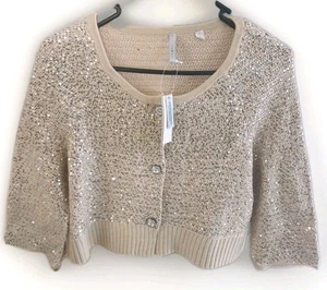 BNWT IISLI SEQUIN CARDIGAN CRYSTAL BUTTONS - Bild 1 von 3