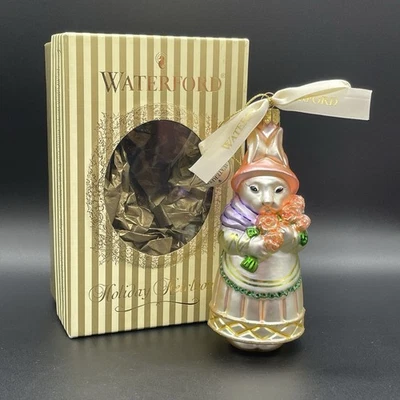VTG Waterford Holiday Heirlooms Christmas Ornament BUNNY SWEETHEART Poland 2001 - Image 1 of 4