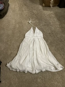 J. Crew Swiss Dot Halter Coquette Mini Dress Size 2 Sleeveless Ruffle White NWT - Picture 1 of 4