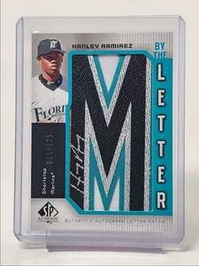 HANLEY RAMIREZ 2006 UD SP AUTHENTIC BY THE LETTER PATCH "M" AUTO /125 Q4709 - Picture 1 of 2