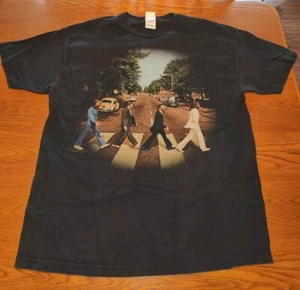 VTG The Beatles Abbey Road 1999 Men's Med Black 90s Shirt Album Promo 2005 XL - Picture 1 of 11