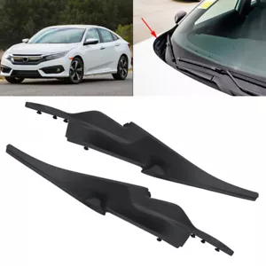 Front Windshield Wiper Side Cowl Extension Trim Cover For Honda Civic 2016-2021 - Picture 1 of 9