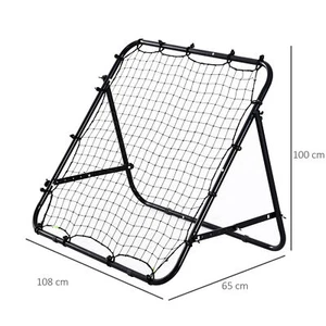 Rebounder Net Practise Soccer Kickback Target Goal Teens Adults Training Black - Picture 1 of 6