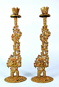 CANDELABROS BRUTALISTAS DE LATÓN MODERNOS DE MEDIADOS DE SIGLO por WAINBERG HECHOS EN ISRAEL - Imagen 1 de 13