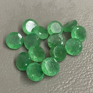 5 Stck. Grün Erdbeerquarz 10 mm bis 20 mm Rund Facettiertschliff Lose Edelstein - Bild 1 von 3