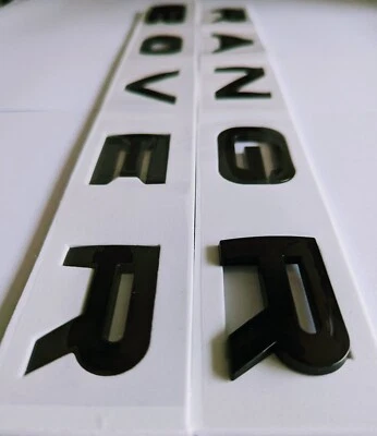 New listing2 X Gloss BLACK Range Rover Badges Bonnet AND Boot Full SET High Quality!