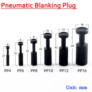 4mm-16mm Plastics Pneumatic Blanking Plug Hose Tube Push Fit Connector Air line - Picture 1 of 10