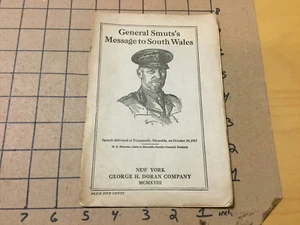 vintage Original -- GENERAL SMUTS'S MESSAGE to SOUTH WALES - 1918 - Picture 1 of 5