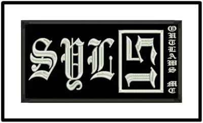 Parche Support Your Local 15 Outlaw blanco y negro 1 % SYLO motocicleta MC motociclista Foto 1 de 3