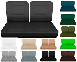Fundas de asiento de coche se adaptan a Chevy Impala de 1960 a 1967 delanteras 50/50 superior e inferior sólida - Imagen 1 de 25