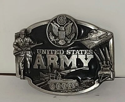 Hebilla de cinturón del ejército de los Estados Unidos vintage 1987 hecha en EE. UU. por Siskiyou J-50 Foto 1 de 3