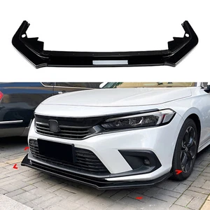 3pcs Front Bumper Spoiler Lip Kit For Honda Civic 11th 21-24 All Models Black - Bild 1 von 13
