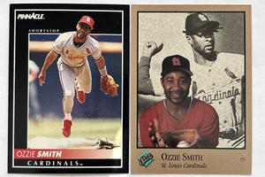 Ozzie Smith St. Louis Cardinals 1992 Pinnacle Card 6 and 1992 Studio Card 98 - Picture 1 of 6
