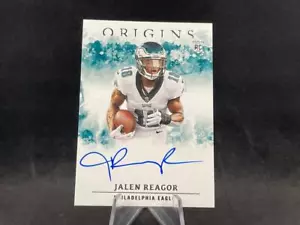 2020 PANINI ORIGINS FOOTBALL JALEN REAGOR RA-JR ROOKIE AUTO EAGLES VIKINGS RC - Picture 1 of 2
