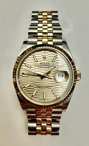 ROLEX DATEJUST 36MM TWO-TONE / FLUTED / FLUTED MOTIF / DIAMOND-SET / JUBILEE - Picture 1 of 13