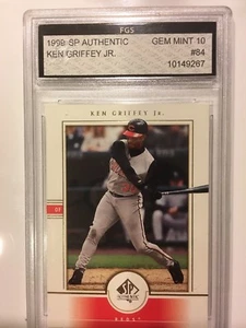 1999 SP Authentic #84 Ken Griffey Jr. FGS GEM MINT 10 - Picture 1 of 2