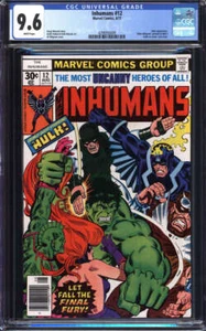 INHUMANS #12 CGC 9.6 WHITE PAGES // HULK APP MARVEL COMICS 1977 - Picture 1 of 2