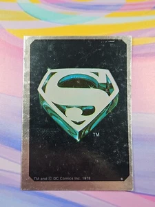 Topps Superman the Movie 1978 "S" Logo Foil Sticker Card - Picture 1 of 2