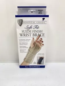 FLA Orthopedics Extra Small Soft Fit Suede Finish Beige Wrist Brace Left Hand - Picture 1 of 3