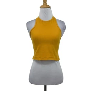 Beyond Yoga Tank Top Womens M Medium Dandelion Yellow Spacedye Studio Cropped - Picture 1 of 14