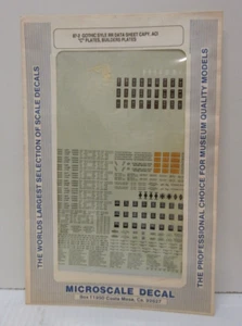 Microscale Decal 87-2 Gothic Style RR Data Sheet Capy, ACI "C" Plates, Builders - Picture 1 of 3