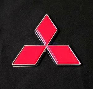  RED LANCER PAJERO SHOGUN COLT EMBLEMS BADGE DECALS PLATE STICKER FOR MITSUBISHI - Picture 1 of 3