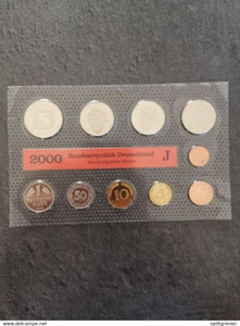 COFFRET MARK ALLEMAGNE 2000 UNC ATELIER J HAMBURG / SET GERMANY COIN / DEUTSCHLA - Picture 1 of 2