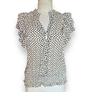 Sunny Leigh Polka Dot Button Up Blouse - Picture 1 of 5