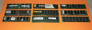 Computer RAM Mixed Lot PC100/PC133 168 Pin 128 MB - 9 Pcs Kingston Spectrum etc - Picture 1 of 2