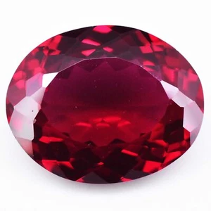 29.80 Cts Natural Red Pyrope Garnet Oval Cut Loose Gemstone, Mozambique - Picture 1 of 4