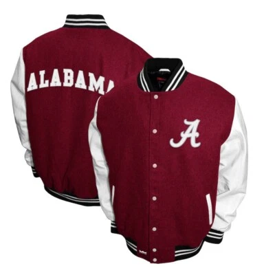 Crimson Alabama Jacket Mehroon Alabama Varsity lettermen jacket US Tarrif Paid  - Image 1 of 4