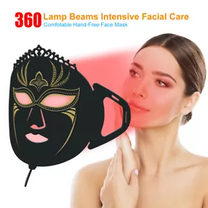 7 Colors Red And Blue Light Therapy Face Mask Led Pdt for Fine Lines Blemishes - Picture 1 of 9