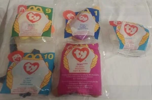 TY Teenie Beanie Babys McDonalds Neu Versiegelt 1996, Menge 5 Happy Meal Spielzeug - Bild 1 von 7